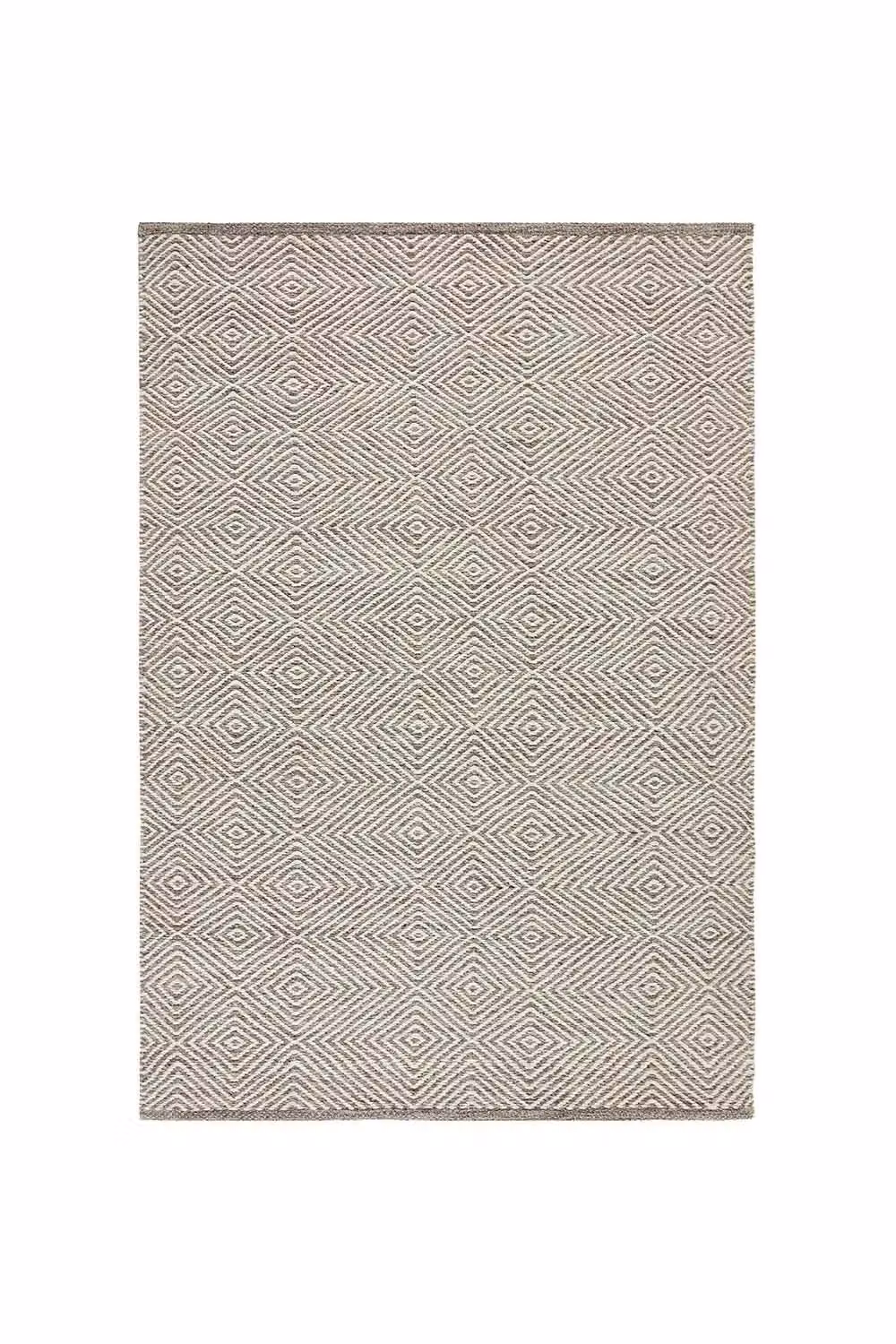 Rugs Direct Estelle Geometric Wool Rug in Beige and Brown, W: 160 cm x L: 230 cm – 2