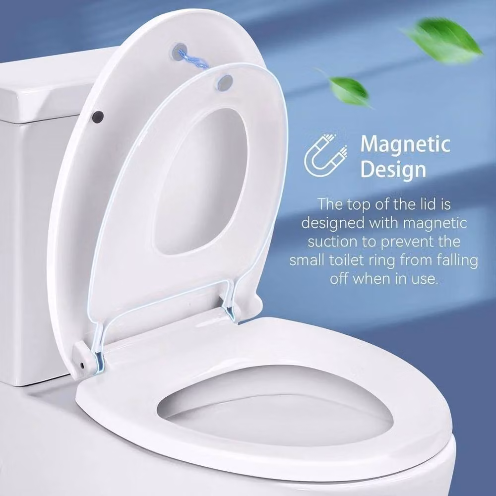 Kelvenix 2-in-1 Top-Mount Soft-Close Oval Sink in White, W: 1000 cm, D: 52 cm – 2