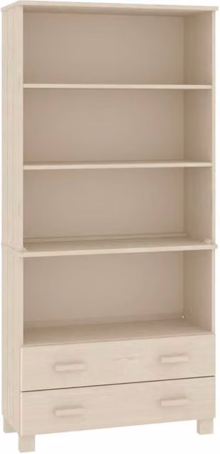 Berkfield Home Hamar Highboard in Solid Honey Brown Pine Wood – 1
