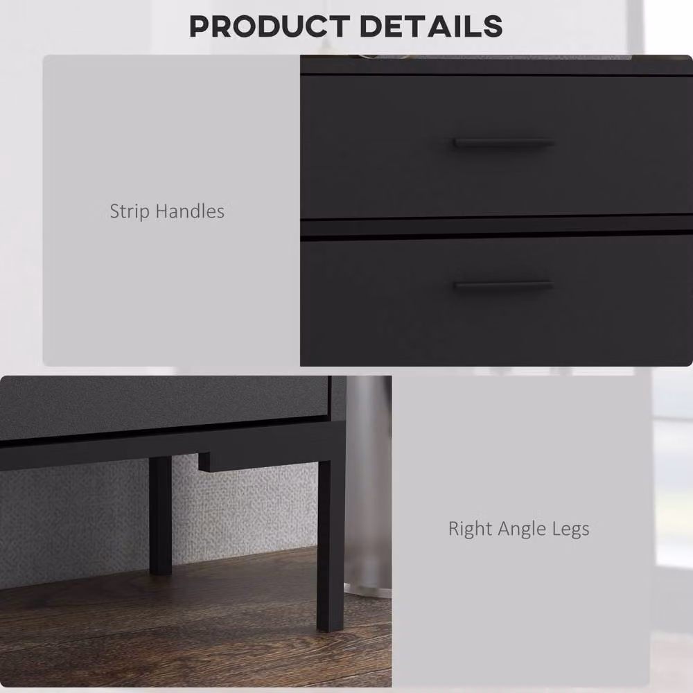 Wyld Haus Sopane Slim Black Shoe Cabinet with 3 Drawers and Tilting Compartments – 5