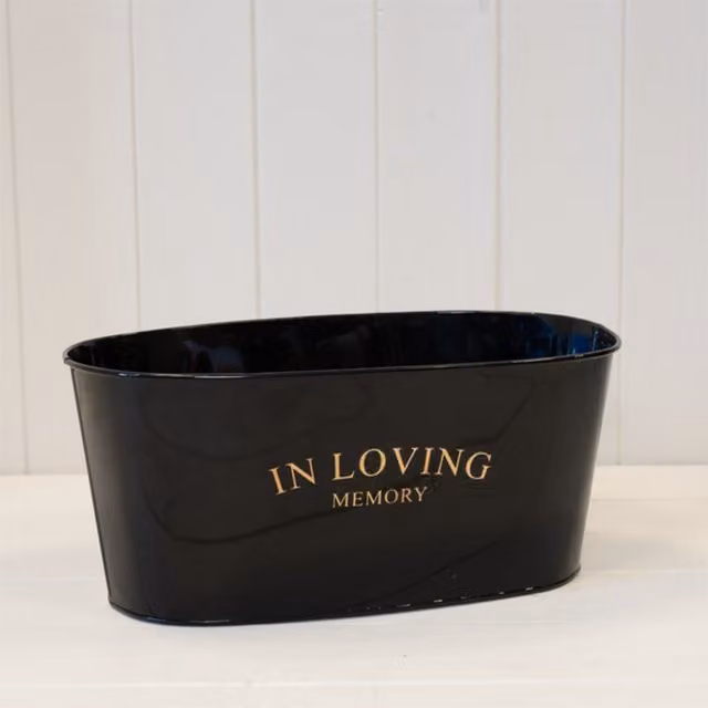 KDMD Black Zinc Memorial Planter Tub – 1