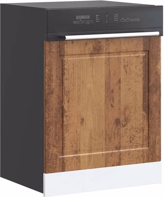 Berkfield Home Porto Old Wood Dishwasher Panel, Brown Engineered Wood, W/D/H: 60 x 1.5 x 67 cm – 1
