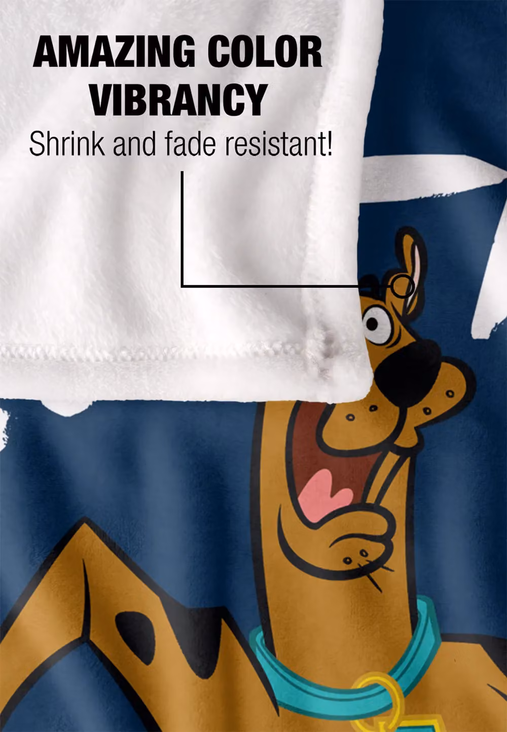 LOGOVISION Scooby Doo Ruh Roh Super Soft Microfibre Fleece Throw Blanket, W: 152 cm, D: 127 cm, White/Multicolour – 7