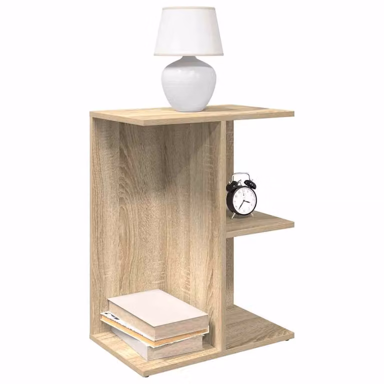 Berkfield Home Elegant Bedside Tables, 2 Piece Set, Sonoma Oak in Light Tan, W/D/H: 46.5 x 29 x 61 cm