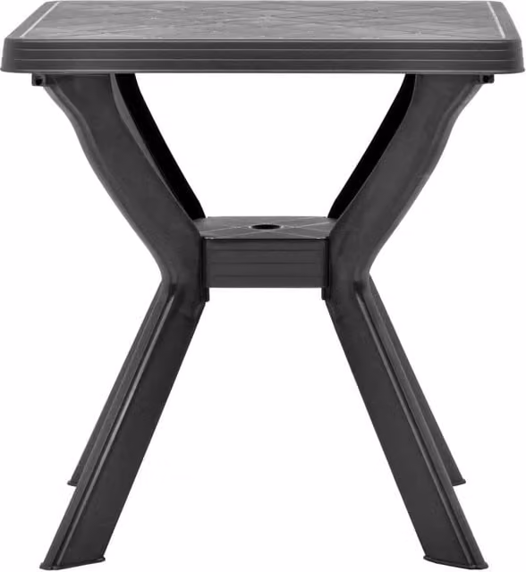 Berkfield Home Bistro Table in Anthracite and Black Plastic, W/D/H: 70 x 70 x 72 cm – 1