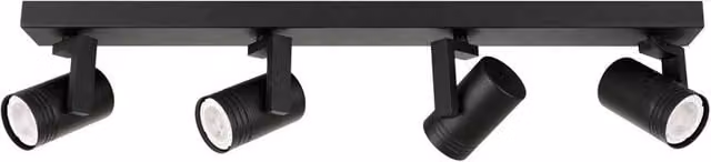 Netlighting Spiela Modern Black Ceiling Spotlight Bar with GU10 Fitting