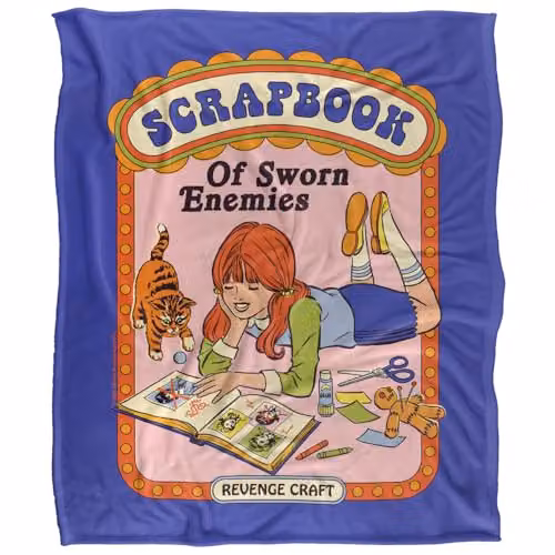 Steven Rhodes Scrapbook Of Sworn Enemies Super Soft Fleece Throw Blanket, Multicolour, W/D/H: 152 x 127 cm – 1