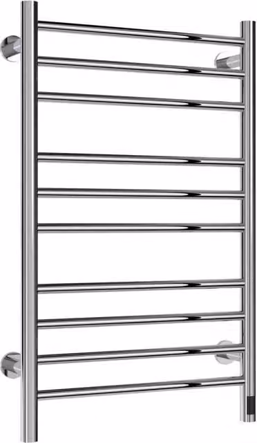 Bathroom Kingdom Arnage Stainless Steel Straight Heated Towel Rail, Silver, W: 50 cm, H: 80 cm