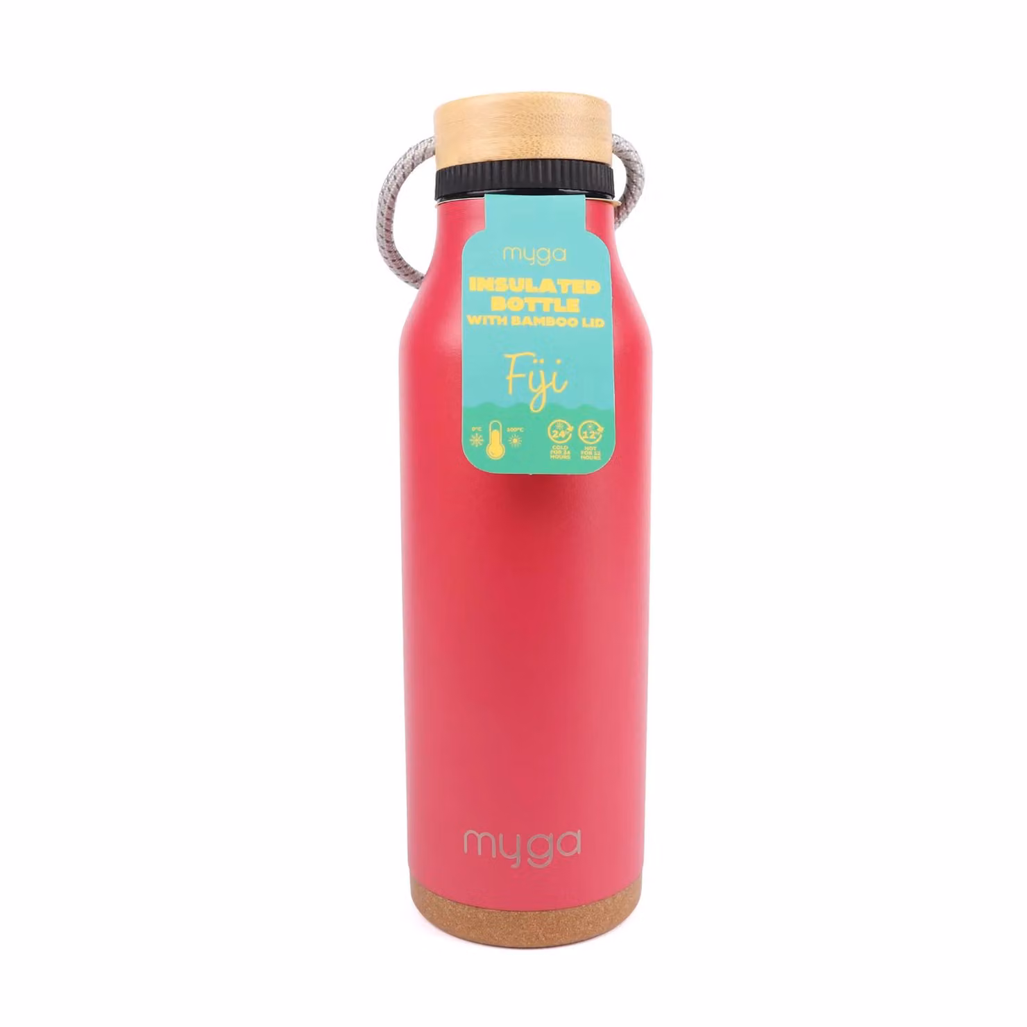 Myga Fiji Insulated Water Bottle, 700ml, Green in Pink – 2