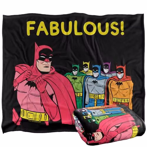 Warner Bros. Batman Super Soft Silky Touch Fleece Throw Blanket, Multicolour, W: 127.0 cm x L: 152.4 cm – 1