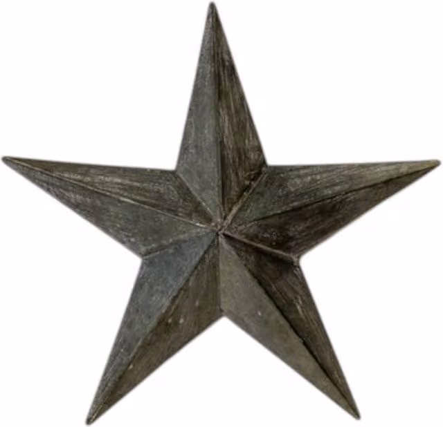 Four Candle Grey Distressed Metal Star Decoration, Height: 37 cm – 1