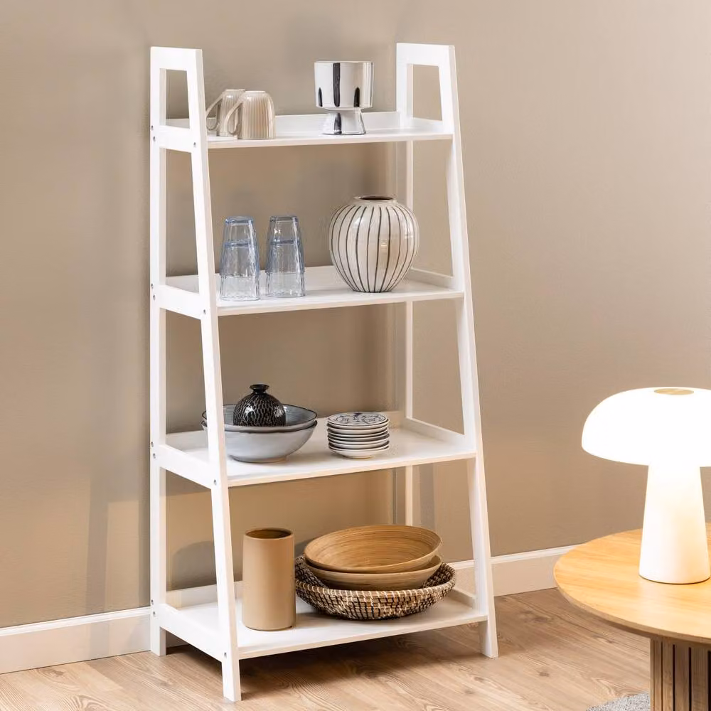 Furniture To Go Wally Bookcase with 4 Shelves in White – 2