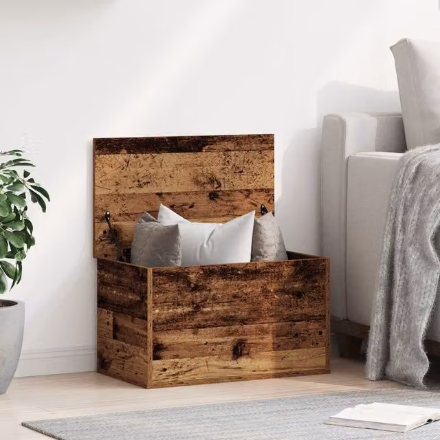 Berkfield Home Rustic Brown Engineered Wood Storage Box W/D/H: 60 x 35 x 35 cm – 1