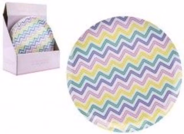KDMD Easter Melamine Side Plates, Multicolour, 5 Pack, Diameter: 20.32 cm
