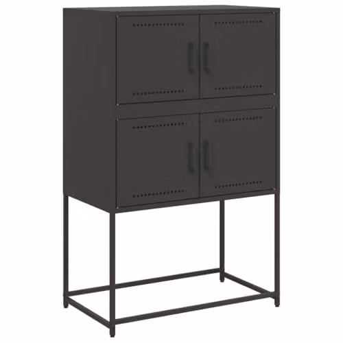 vidaXL Industrial Black Metal Sideboard, W/D/H: 68.5 x 38.5 x 107 cm