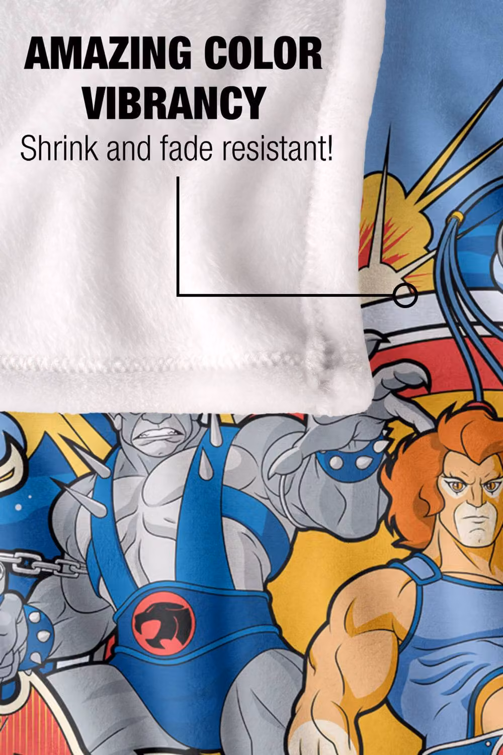 Warner Bros. Thundercats 1985 Animated Series Extra Large Silky Touch Polyester Blanket in Multicolour – 4