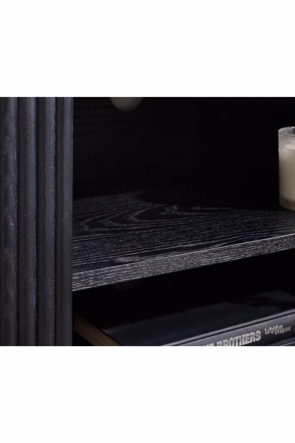 Julian Bowen Louis Black Ash Fluted TV Unit W: 140 cm, D: 40 cm – 7