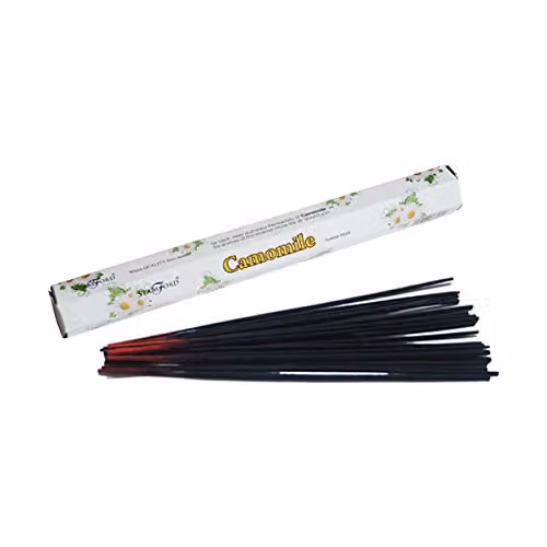 Stamford Inc. Camomile Floral Incense Sticks, Pack of 20, Black and White