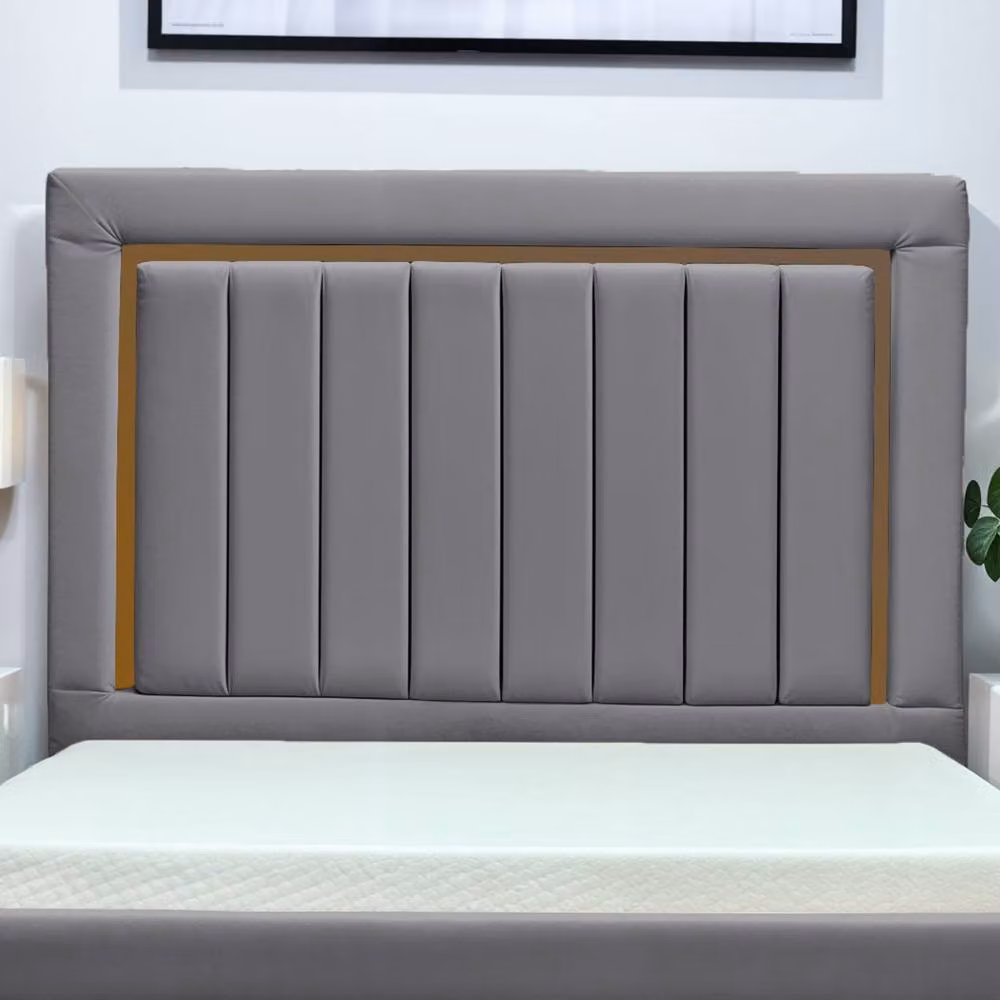 UK Bed Furniture Princess Gas Lift Ottoman Upholstered Bed in Grey, W/D/H: 180 x 200 cm – 2