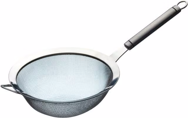 KitchenCraft Fine Mesh Round Stainless Steel Sieve, Silver, Diameter: 18 cm