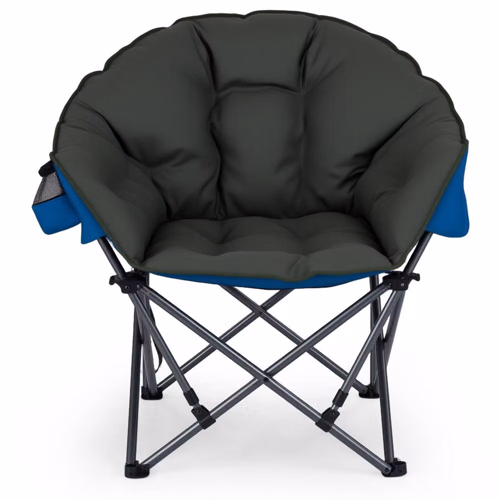 Costway Oversized Folding Camping Chair with Padded Seat and Cup Holder in Green – 4