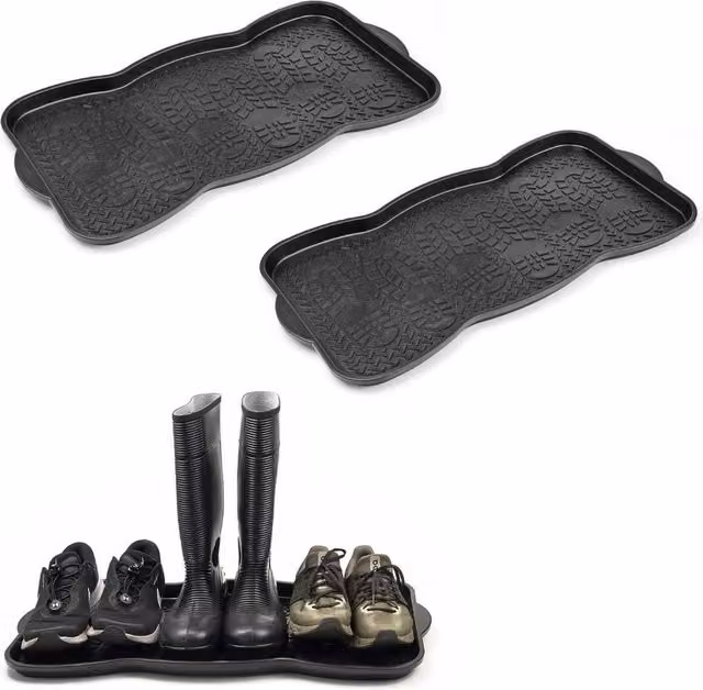 Havendro Black Plastic Garden Boot Tray – 1