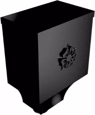 ARP Aluminium Half Round Swaged Mercury Hopper, 63mm, Black 9005 Matt PPC Finish