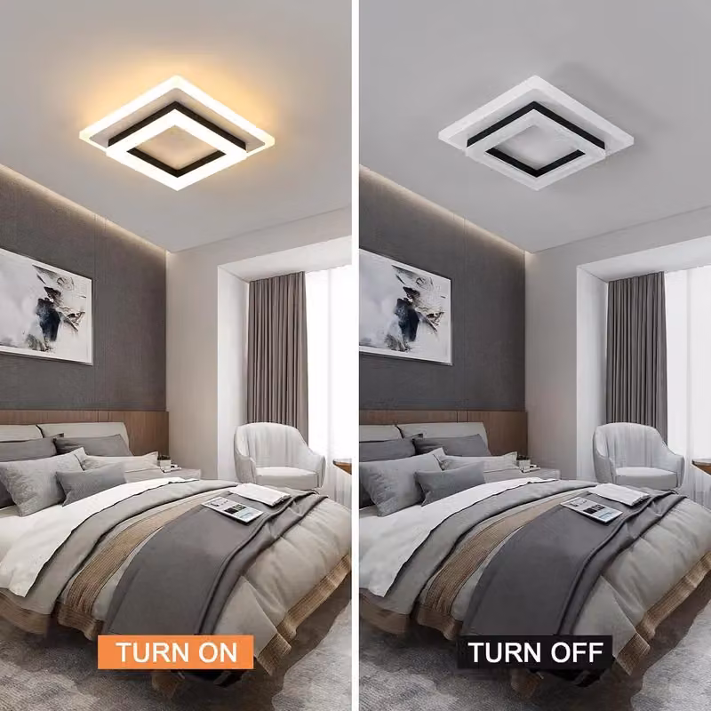 COMELY 24W Modern Square LED Ceiling Light with Warm White 3000K Illumination – 3
