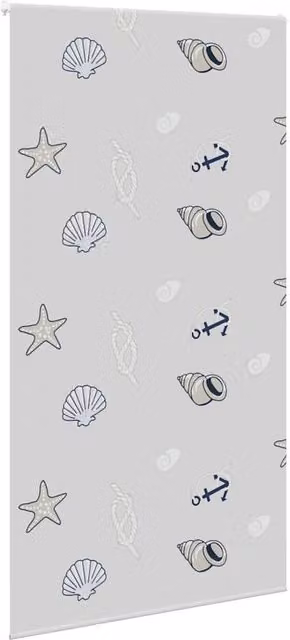 Berkfield Home Grey Stars Shower Roller Blind W: 130 cm, H: 240 cm