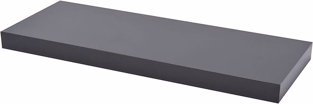 SPOT ON DEALZ Grey High Gloss MDF Floating Wall Shelf, W: 60 cm, D: 23.5 cm, H: 4 cm – 2