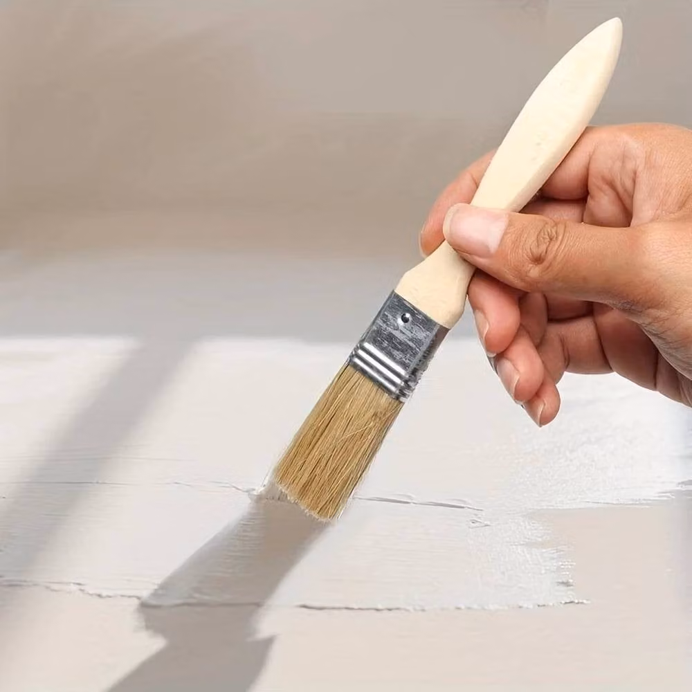 NESTLUNE 50 Pack Beige Disposable Paint Brushes for Wood and Water-Based Paints, W: 52 cm x H: 17.5 cm – 2