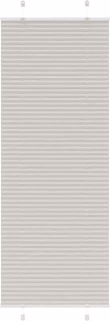 Berkfield Home Single Pleat Polyester Blind in Light Grey, W: 74.4 cm, H: 200 cm