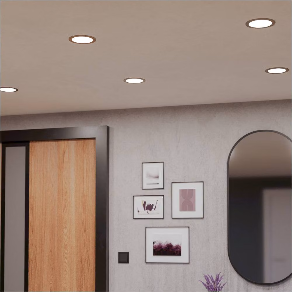 Loops 2 Pack Round Silver Metal LED Ceiling Spotlights with Bulbs Included – 1