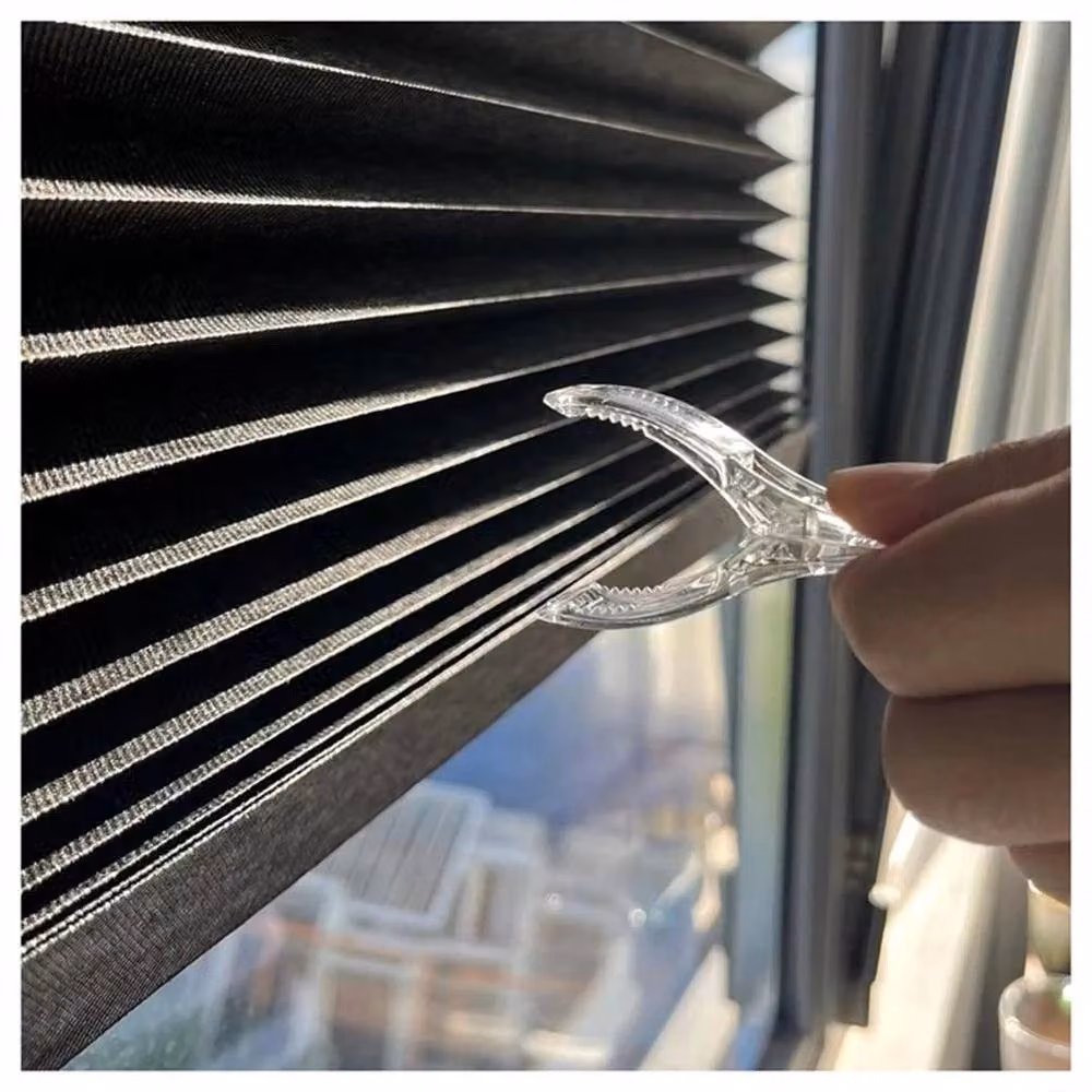 PAWNORA Blackout Pleated Blinds, Black, W: 90 cm, H: 150 cm – 5