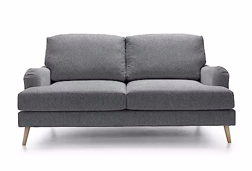 Abakus Direct Harper 3 Seater Sofa in Dark Grey Smart Chenille Fabric W/D/H: 173 x 88 x 103 cm – 1