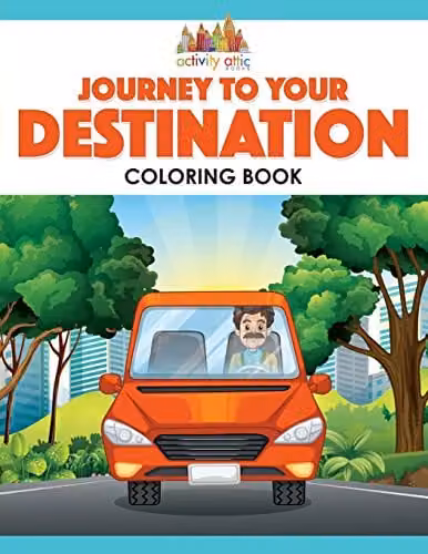 Journey to Your Destination Colouring Book by Activity Attic Books, Multicolour Paper