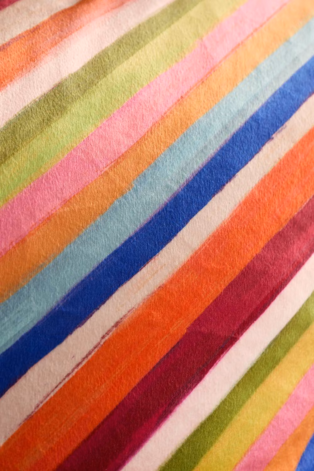 Sophie Robinson Darling Diagonal Stripe Reversible Filled Cushion in Pink and Multicolour, W/D/H: 50 x 50 x 50 cm – 3