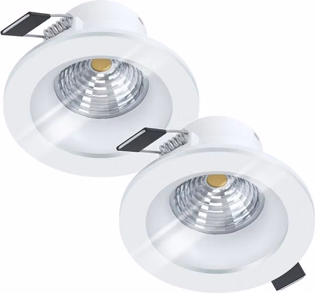 Loops 2 Pack White Recessed LED Downlights for Wall or Ceiling Installation
