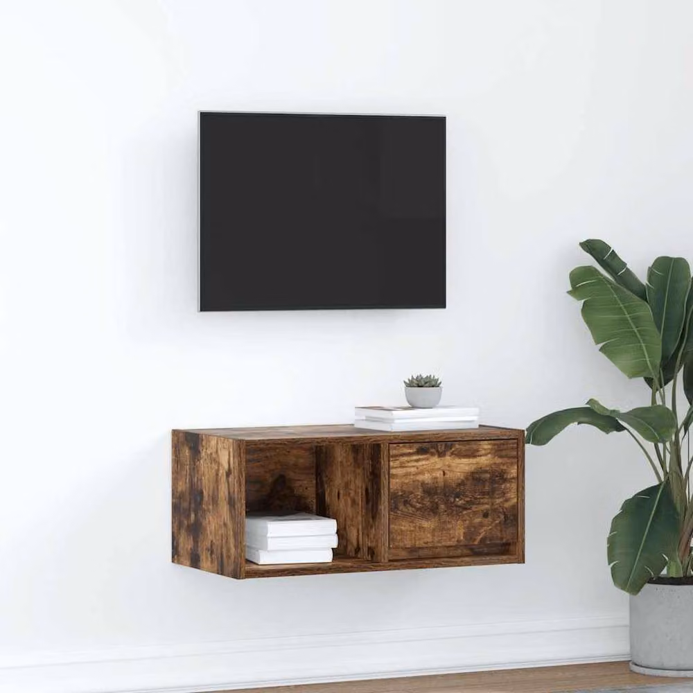 Berkfield Home TV Cabinet in Smoked Oak Brown, W/D/H: 60 x 31 x 25.5 cm – 2