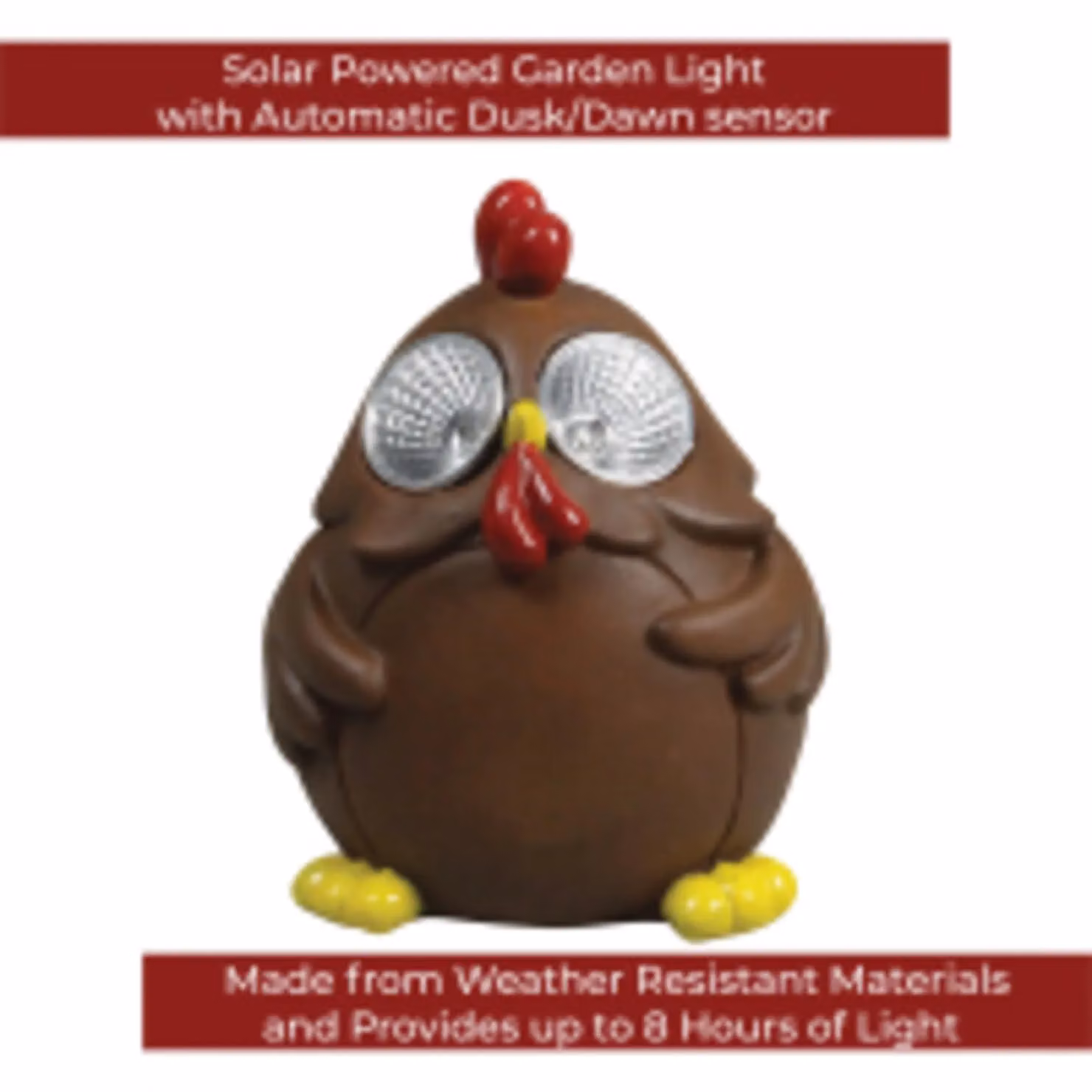 Luxform Solar LED Animal Light, Brown Hen with LED Eyes – 3