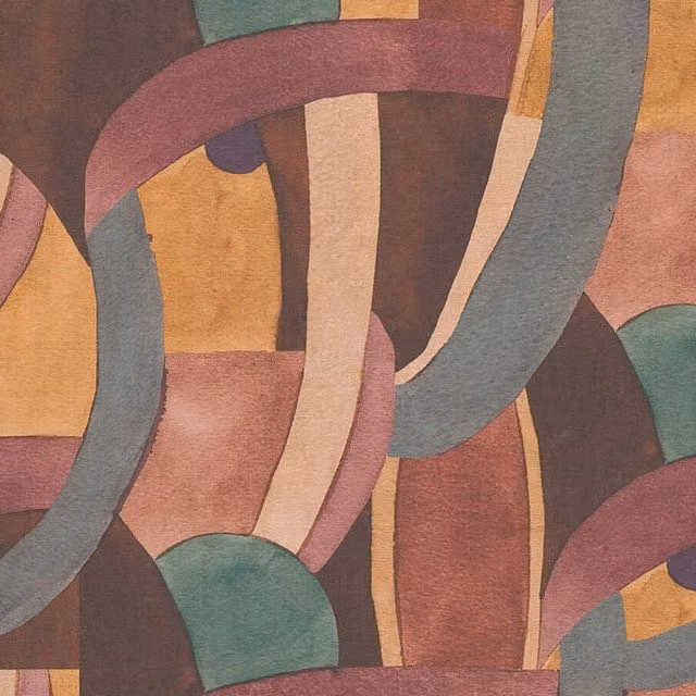 I Love Wallpaper Lucid Flow Abstract Art Deco Wallpaper in Multicolour and Brown