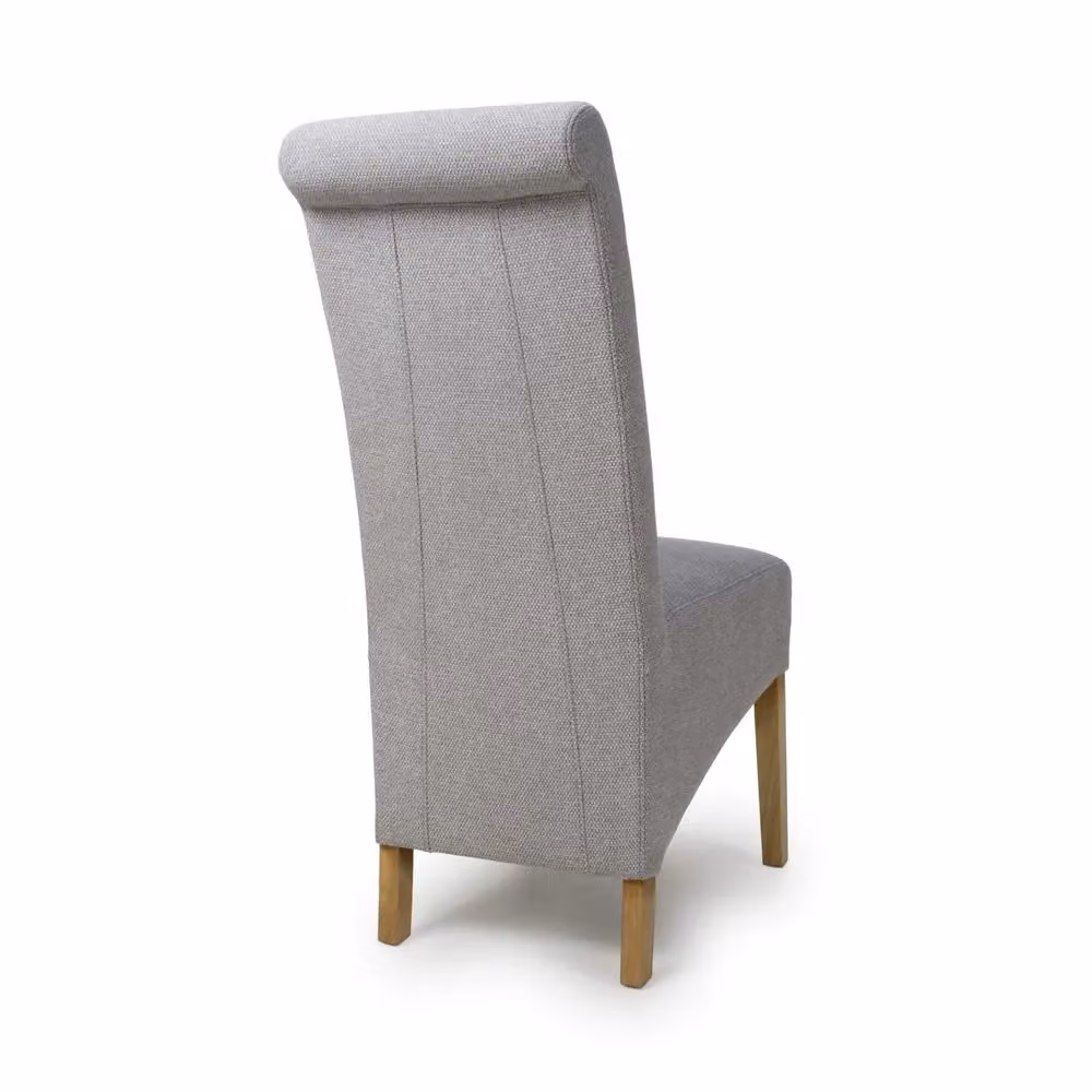 Shankar Krista Weave Light Grey Fabric and Rubberwood Dining Chair – 2