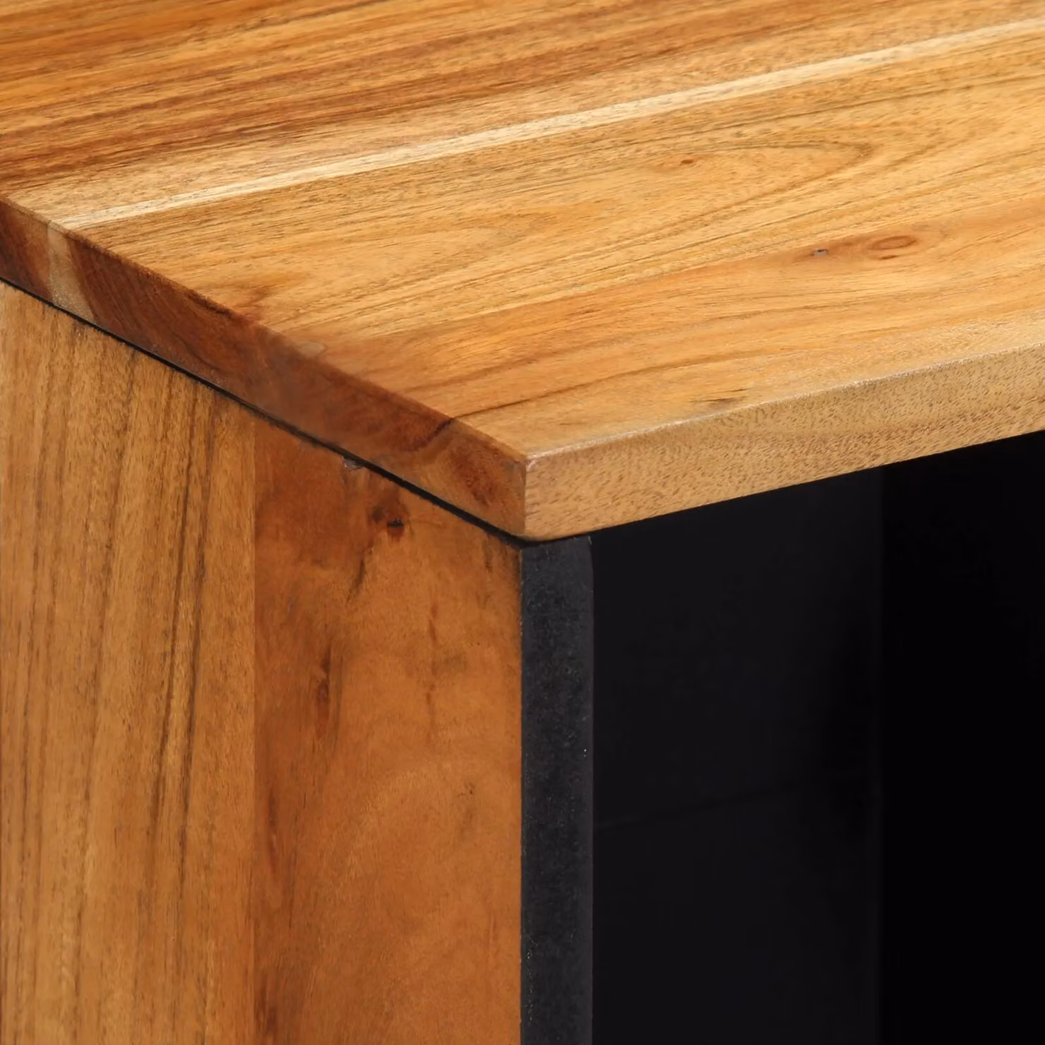 Berkfield Home Rustic Acacia Wood Sideboard in Brown, W/D/H: 80 x 33 x 75 cm – 3