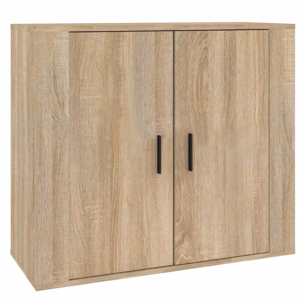 Berkfield Home Sonoma Oak Sideboard in Beige, W/D/H: 80 x 33 x 70 cm – 2