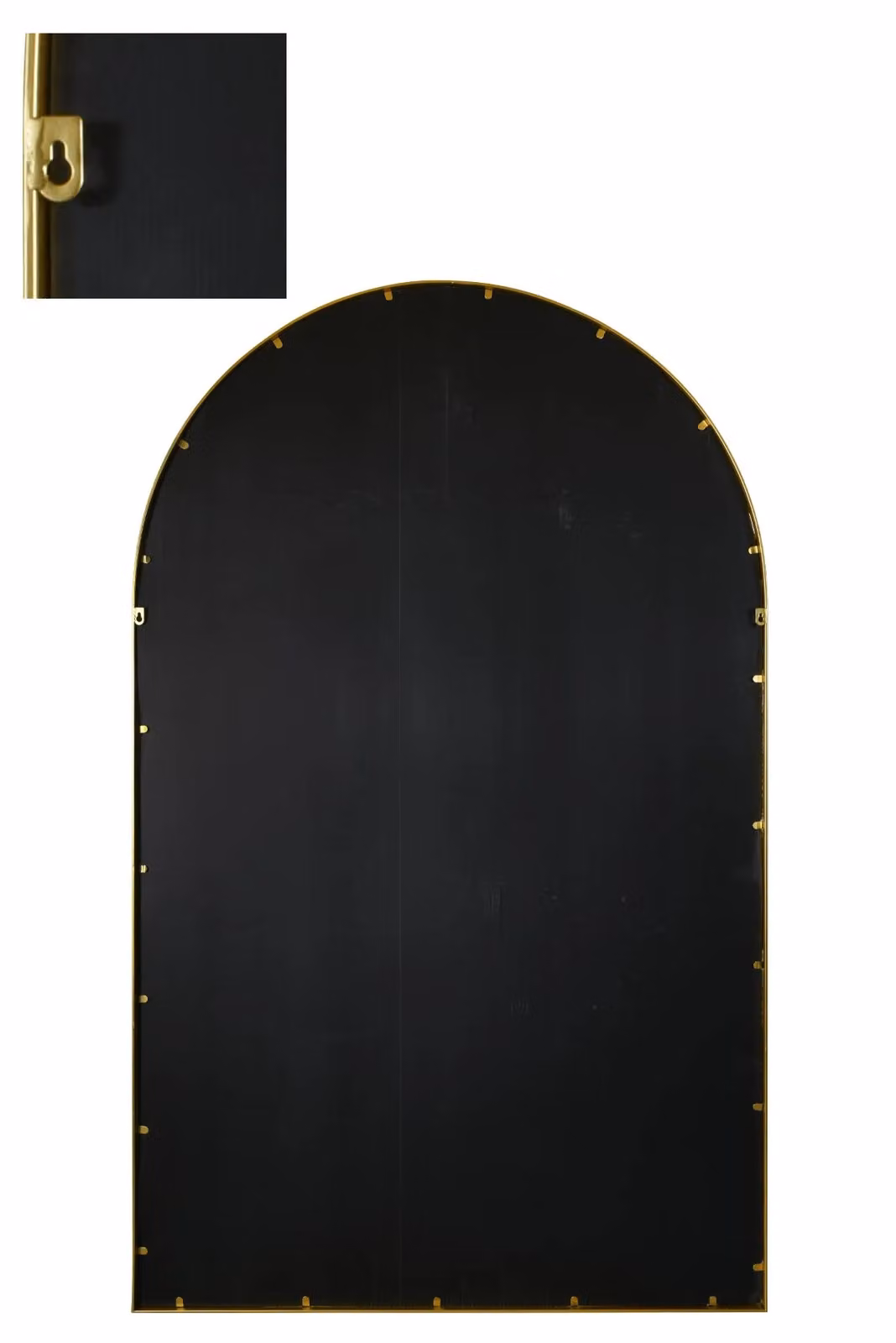 MirrorOutlet Gold Framed Arched Leaner or Wall Garden Mirror, H 190 cm x W 120 cm – 4