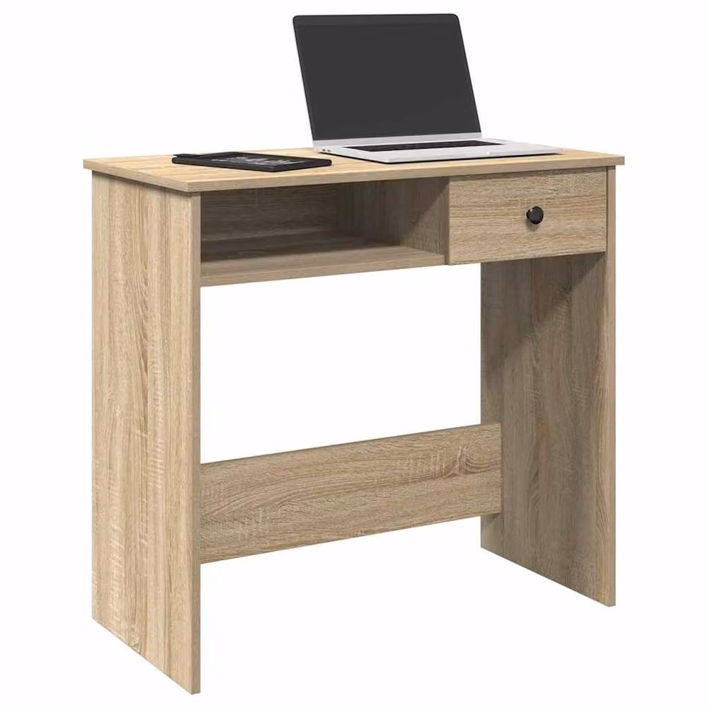 Berkfield Home Sonoma Oak Writing Desk in Beige, W/D/H: 80 x 40 x 75 cm – 2