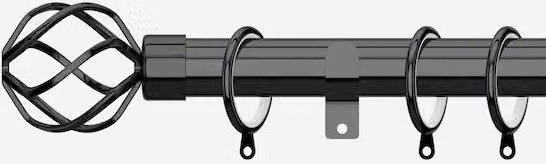 New Edge Blinds Black Nickel 28mm Metal Curtain Pole