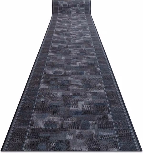 RugsX Anti-Slip Tribe Runner in Gold, Silver and Grey, W/L: 100 x 270 cm – 1
