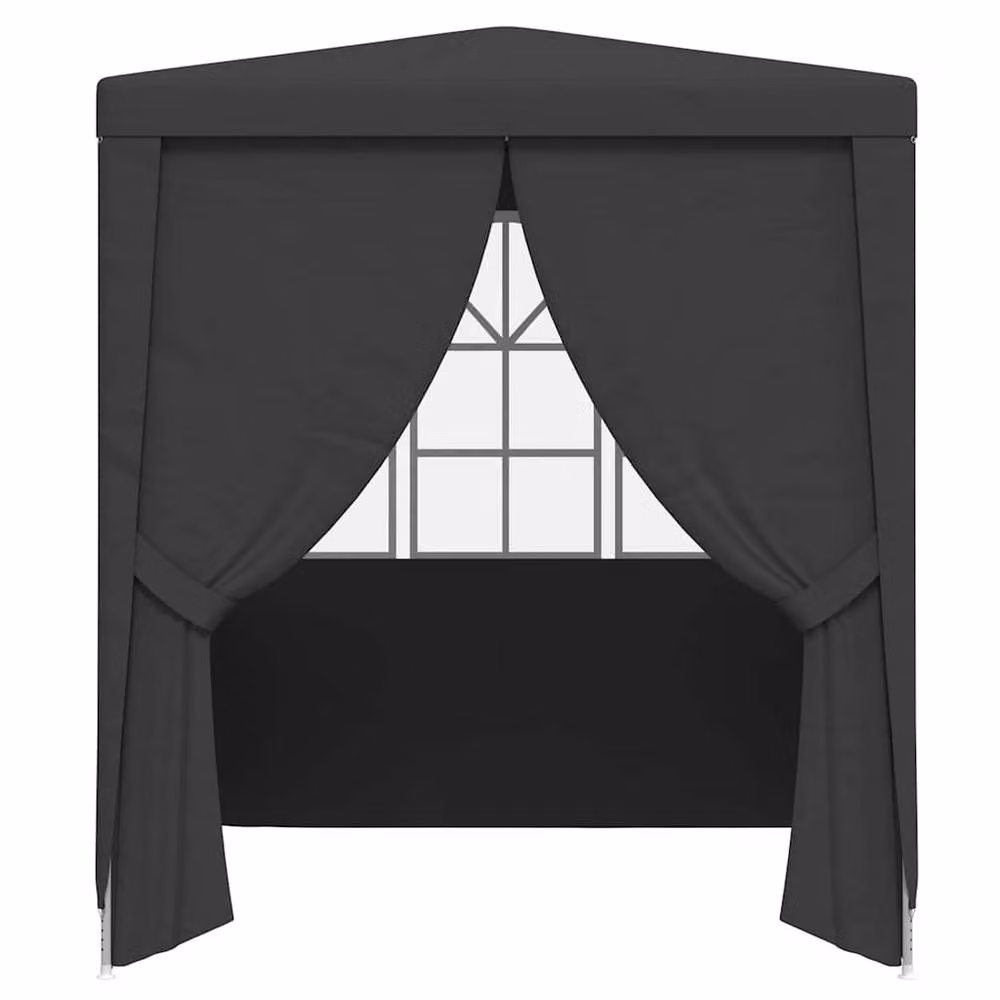 Berkfield Home Professional Party Tent with Side Walls, Anthracite and Black, W/D/H: 2 x 2 x 2 m – 3