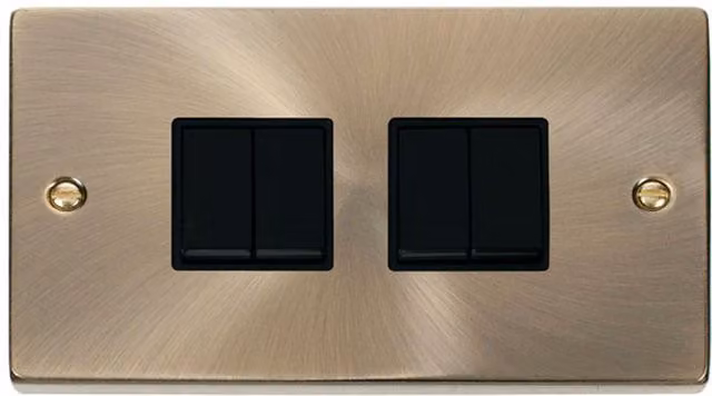 SE HOME Antique Brass Surface Mounted Two Way Light Switch